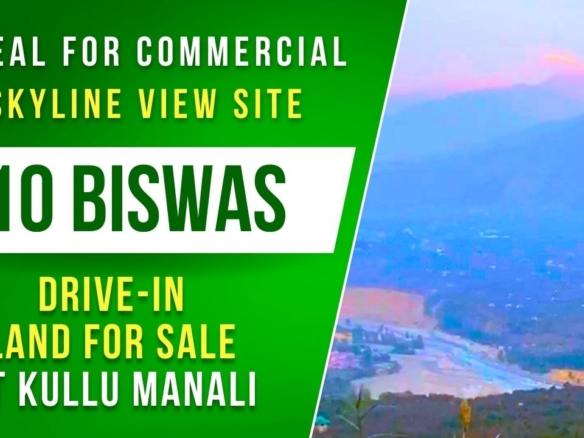 10 Biswa Mountain View Plot for Sale | Prime Drive-In Land in Kullu Manali | Scenic & Peaceful